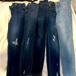 Five pair size 10 girls jeans.